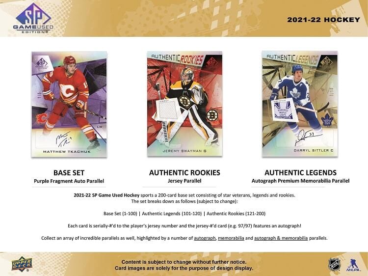 2021-22 Upper Deck SP Game Used Hockey Hobby Box - CloutsnChara