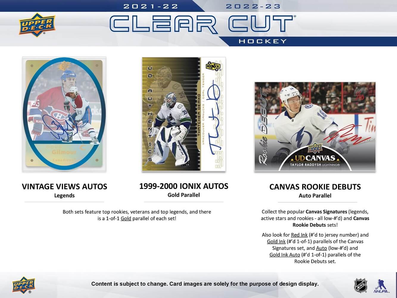 2021-22 & 2022-23 Upper Deck Clear Cut Hockey Hobby Box