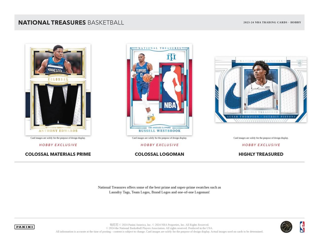 PANINI NATIONAL TREASURES カバーニ5/5 2023-24 Panini National Treasures Basketball Hobby Box