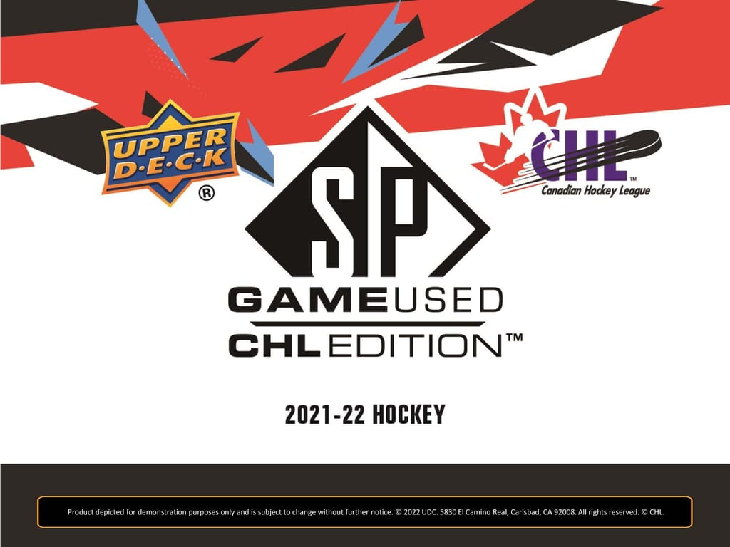 2021-22 Upper Deck SP Game Used CHL Hockey Hobby Box
