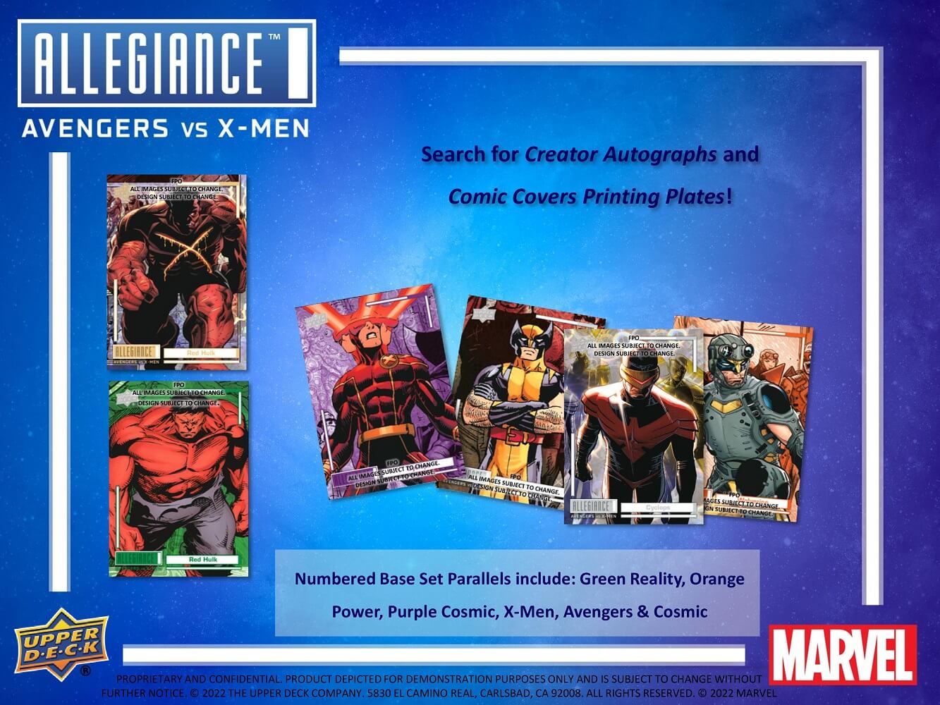 2023 Upper Deck Marvel Allegiance Avengers vs X-Men Box