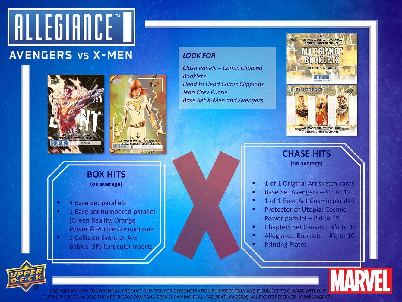 2023 Upper Deck Marvel Allegiance Avengers vs X-Men Box