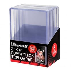 Ultra Pro 3"x 4" 360pt Toploaders 5 Count Pack