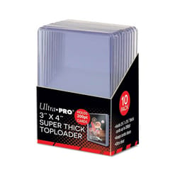 Ultra Pro 3"x 4" 200pt Super Thick Toploaders - Pack of 10