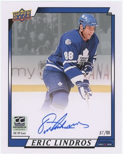 Eric Lindros Autographed 8 x 10 Toronto Maple Leafs Photo