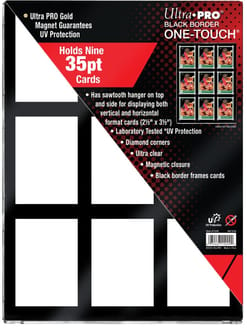 Ultra Pro 35pt 9-Card Black Border One Touch Magnetic Closure