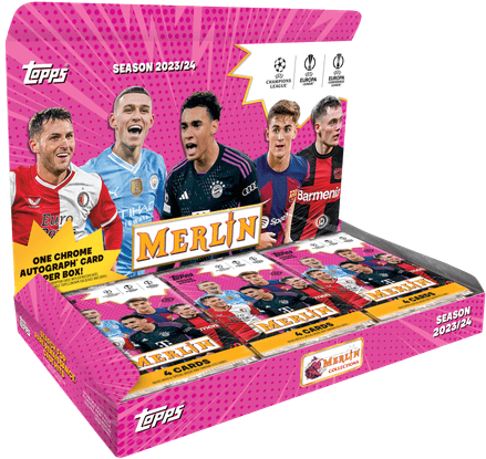 2023-24 Topps UEFA Champions League Merlin Chrome Soccer Hobby Box