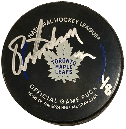 Eric Lindros Autographed Puck Toronto Maple Leafs /8