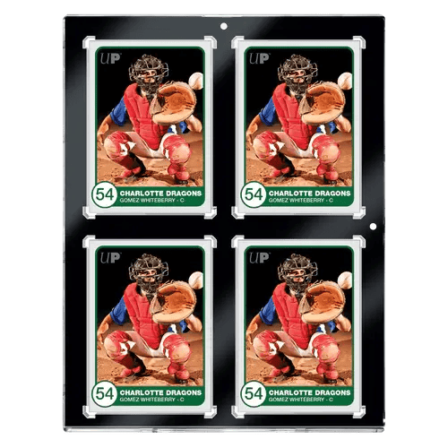 Ultra Pro 4-Card Black Border Frame 130PT One Touch Holder