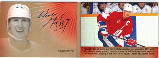 GB#22,896 - MONSTER HIGH END CARD CHANCER - WAYNE GRETZKY HARD SIGNED CANADA BOOKLET /25 - AMAZING CHANCER!