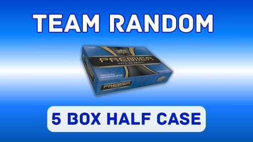 GB#22,998 - 22-23 UPPER DECK PREMIER 5 BOX HALF CASE TEAM RANDOM!