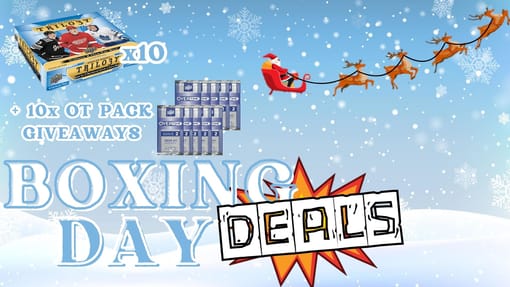 GB#23,069 - *BOXING DAY BREAKS!* 23-24 UPPER DECK TRILOGY 10 BOX HALF CASE TEAM RANDOM! + 10 GIVEAWAYS!