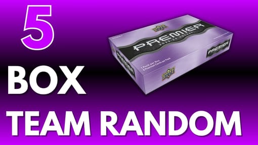 GB#23,525 - *NEW RELEASE!* 23-24 UD PREMIER 5 BOX HALF CASE TEAM RANDOM!