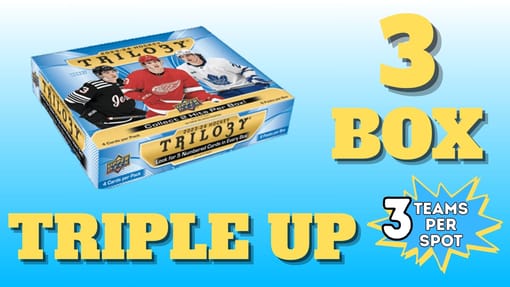 GB#23,648 - *INSANE DEAL* 23-24 UD TRILOGY 3 BOX TRIPLE UP - 3 TEAMS PER SPOT!
