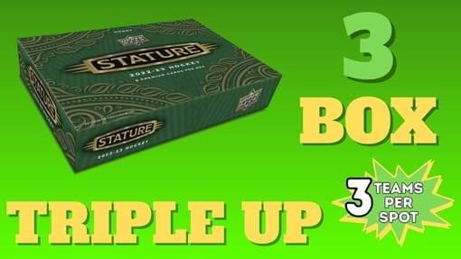 GB#23,656 - *INSANE DEAL - RARE PRODUCT* 22-23 UPPER DECK STATURE 3 BOX TRIPLE UP!