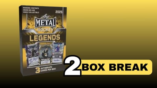 GB#23,660 - GREAT POTENTIAL - 2025 LEAF METAL LEGENDS 2 BOX NUMBER RANDOM! (6 PREMIUM AUTOGRAPHS)