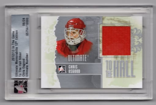 2012-13 ITG Ultimate 12th Edition To The Hall Jersey Chris Osgood 6/24