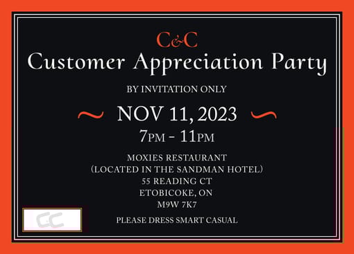 CNC Fall Expo Customer Appreciation Party - Saturday November 11th, 2023