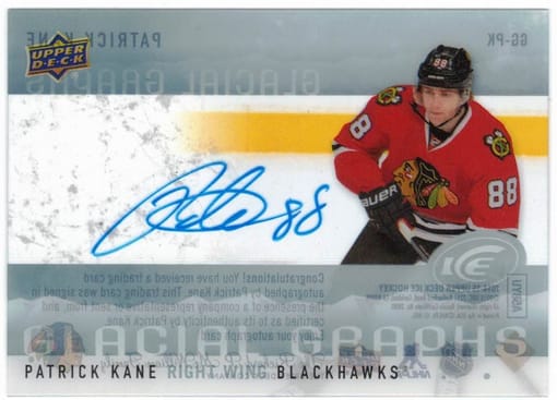 GB#21,350 - *MINI CHANCER* 2014-15 UPPER DECK ICE GLACIAL GRAPHS SP PATRICK KANE!! RARE AUTO!