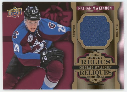 GB#21,980 - MINI CHANCER - 2016-17 UPPER DECK TIM HORTON'S NHL JERSEY RELICS MACKINNON! RARE