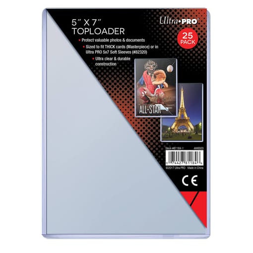 Ultra Pro SP 5"x 7" Toploaders 25 Count Pack