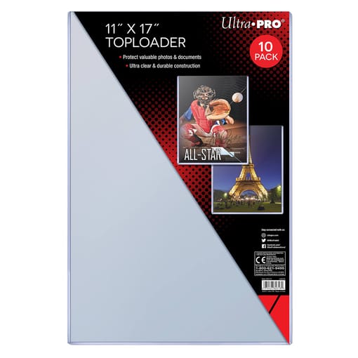Ultra Pro 11" x 17" Toploader - Pack of 10