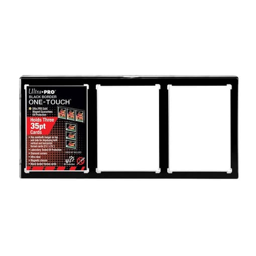 Ultra Pro 35pt 3-Card Black Border One Touch Magnetic Closure