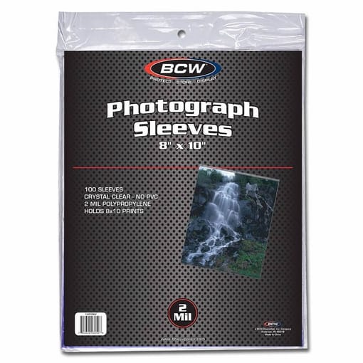 BCW 8"x10" Soft Sleeves 100 Count Pack