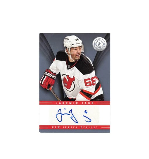 GB#21,368 - *MINI CHANCER* 2013-14 TOTALLY CERTIFIED SIGNATURES JAROMIR JAGR SHORT PRINT!! RARE AUTO!