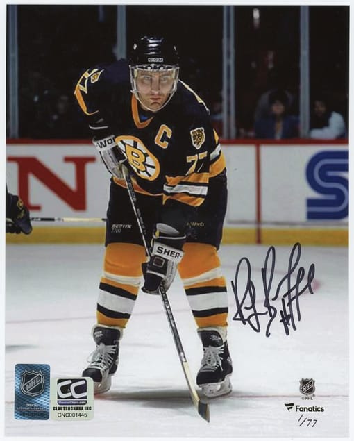 Ray Bourque Autographed 8 x 10 Boston Bruins Photo /77
