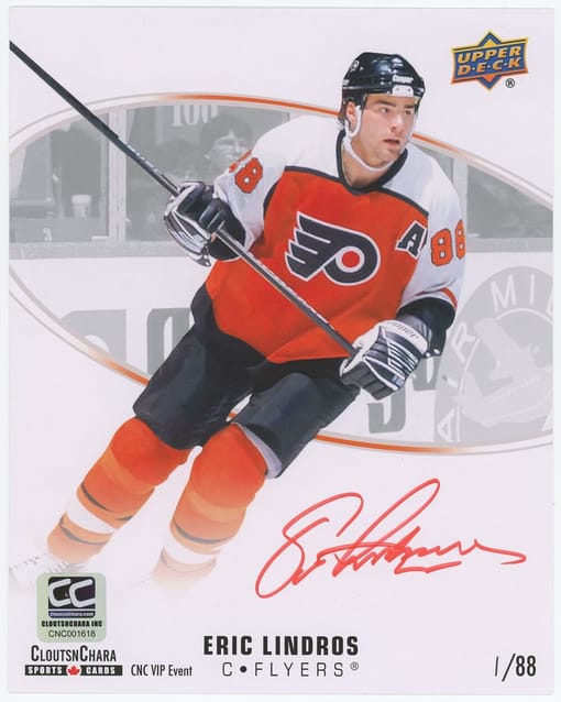 Eric Lindros Autographed 8 x 10 Philadelphia Flyers Photo /88