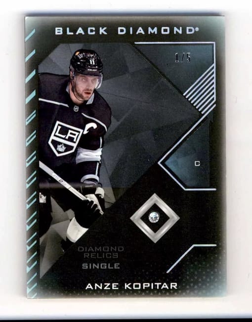 GB#21,972 - MINI CHANCER - 21-22 UPPER DECK BLACK DIAMOND RELICS ANZE KOPITAR /5!