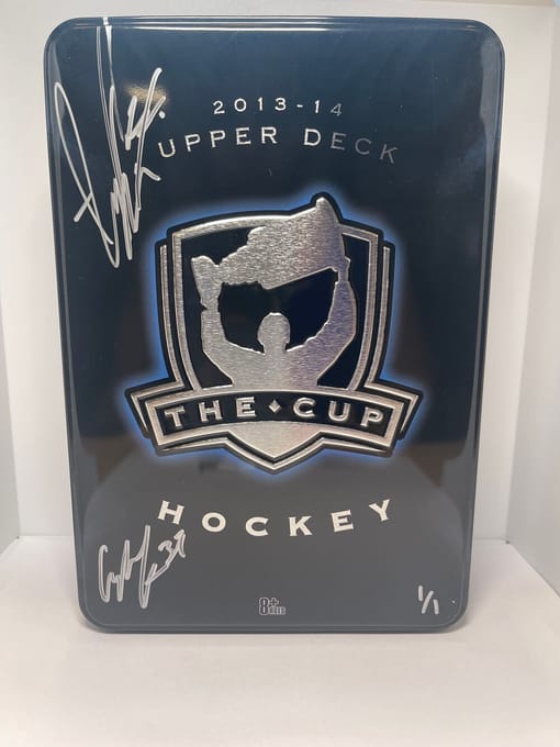 2013-14 Upper Deck The Cup Autographed Tin Rasmus Asplund & Casey Mittlestadt 1/1