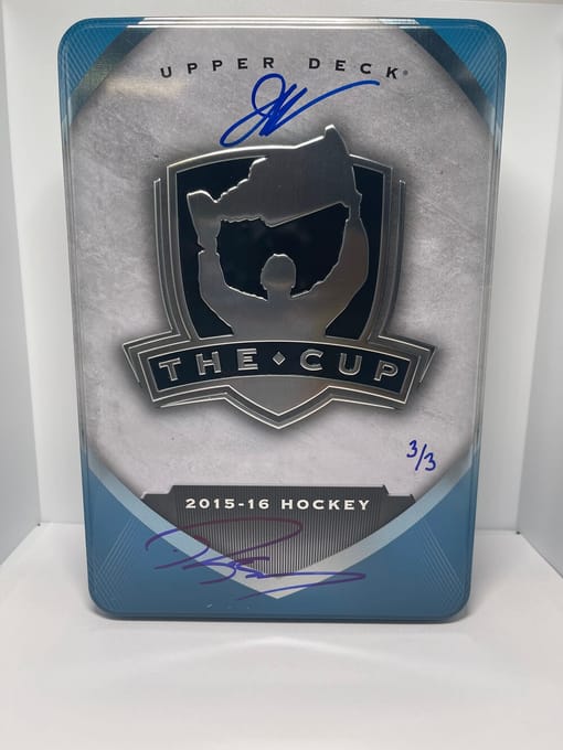 2016-17 Upper Deck The Cup Autographed Robert Thomas & Jordan Kyrou 3/3