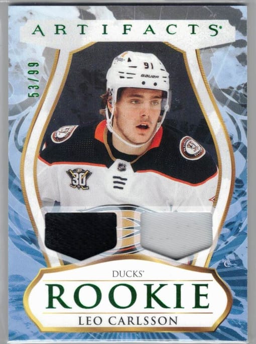GB#22,720 - ARTIFACTS DUAL ROOKIE JERSEY PATCH CARLSSON + BEDARD & FANTILLI RC'S - AMAZING CHANCER!