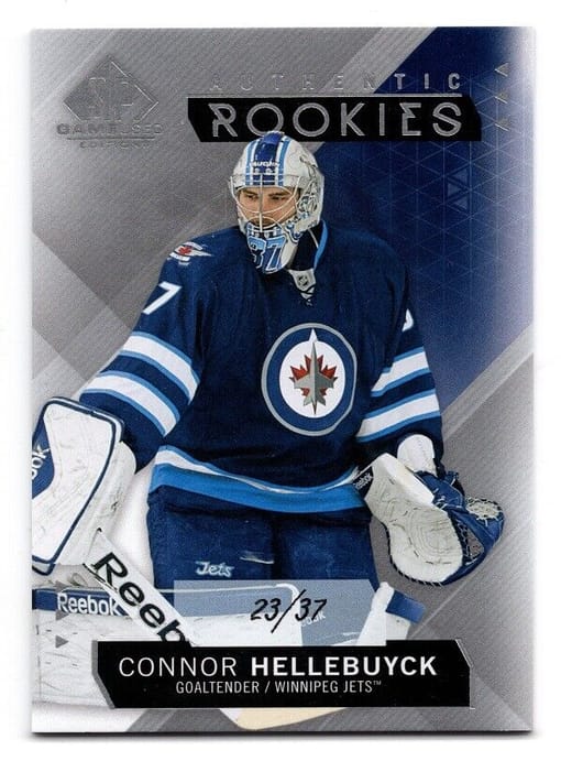 GB#21,720 - MINI CHANCER W/RARE CARD! 15-16 UPPER DECK SPGU AUTHENTIC ROOKIES HELLEBUCYK /37!