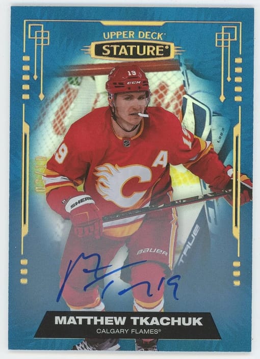 GB#21,143 - *MINI CHANCER WITH RARE BLUE STATURE AUTO!* MATTHEW TKACHUK BLUE AUTO /10 FOR ONLY $9 A SPOT - 25 SPOTS!