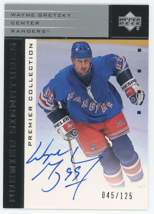 GB#18,798 - GRETZKY AUTOGRAPH CHANCER /125 - YZERMAN STICK /10, HOWE SPGU EMBROIDERED, THOMPSON RC & MORE!