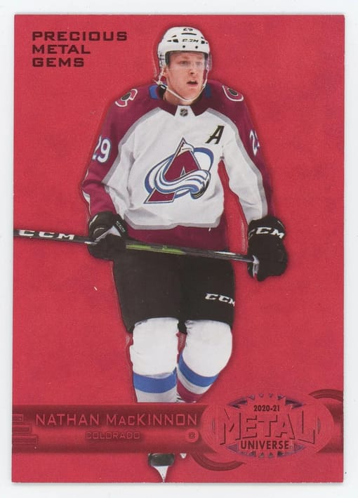 GB#21,151 - *MINI CHANCER WITH RARE RED PMG!* NATHAN MACKINNON METAL RETRO RED PMG /100 FOR ONLY $9 A SPOT - 25 SPOTS!