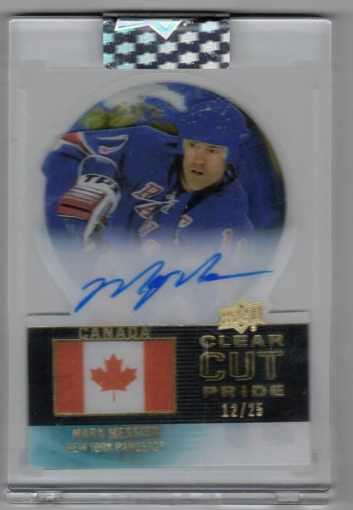 GB#22,676 - *HUGE MESSIER MINI CHANCER* 22-23 UD CLEAR CUT PRIDE AUTO MARK MESSIER /25,