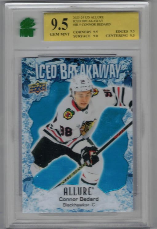 GB#22,331 - THREE WINNER MINI CHANCER - BEDARD 23-24 UD ALLURE ICED BREAKAWAY ROOKIE MNT 9.5 & MORE!