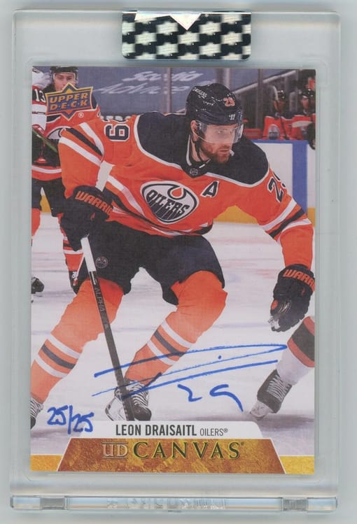 GB#21,122 - *MINI CHANCER WITH BIG AUTO!* HARD SIGNED DRAISAITL CLEAR CUT AUTO! $9 A SPOT ONLY 35 SPOTS!