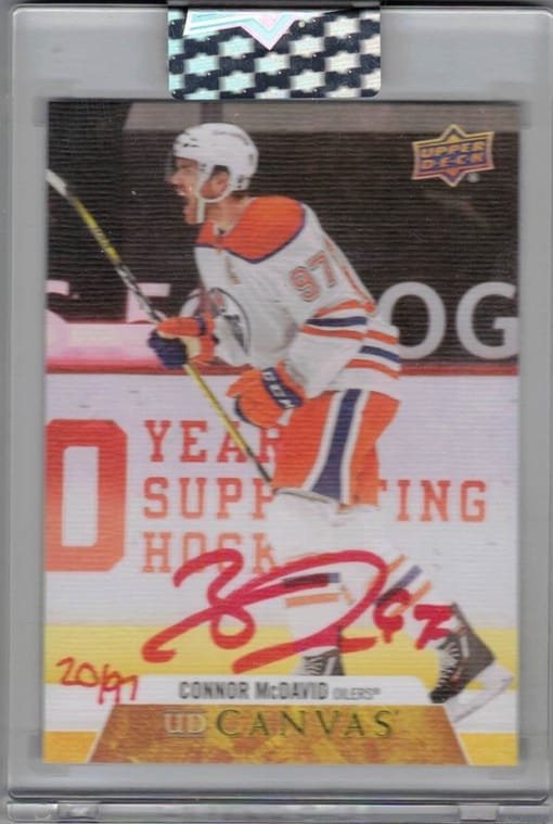 GB#20,153 - ANOTHER HUGE MCDAVID CANVAS AUTO /97 CHANCER - CAUFIELD, POWER, PRIZM RC /5 & MORE!