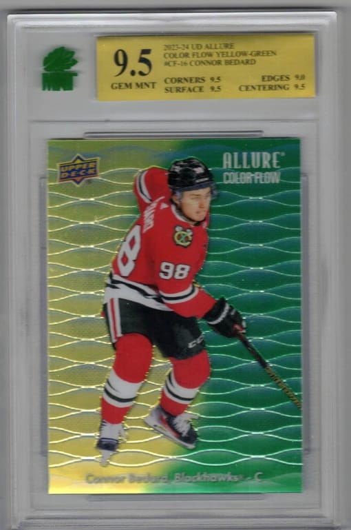 GB#22,288 - *BIGGER BEDARD ROOKIE MINI CHANCER* 23-24 UD ALLURE ROOKIE GRADED MNT 9.5! - GREAT POTENTIAL!