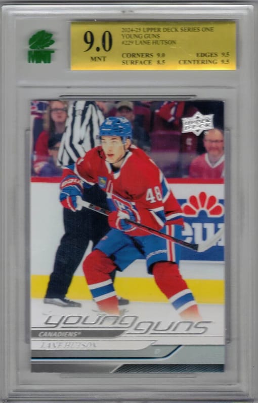 GB#22,824 - HUTSON YOUNG GUNS MNT 9 - PETTERSSON GRADED ROOKIE & MORE AMAZING CHANCER!
