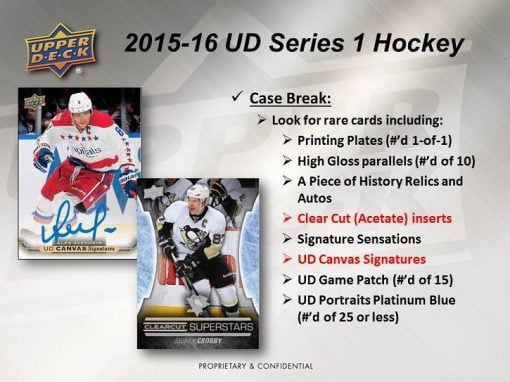 2015-16 Upper Deck Series 1 Hockey