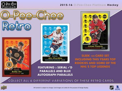 15-16 Upper Deck OPC Platinum Hockey - Retro