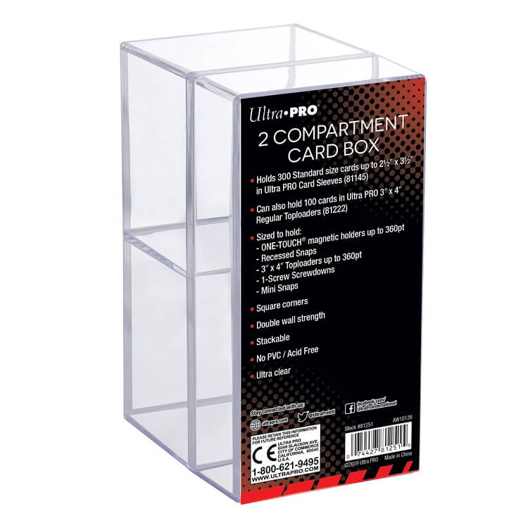 Ultra Pro 2 Piece Clear Card Storage Box