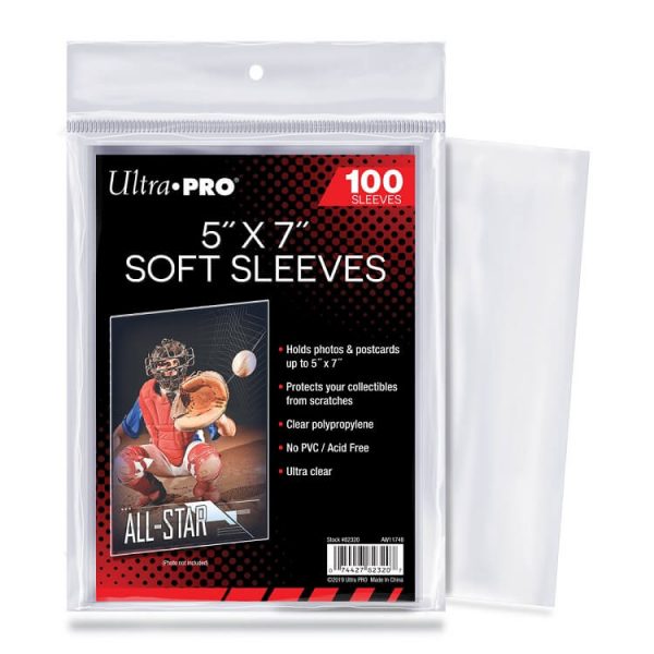 Ultra Pro Soft Sleeves 5 x 7 100 Count Pack