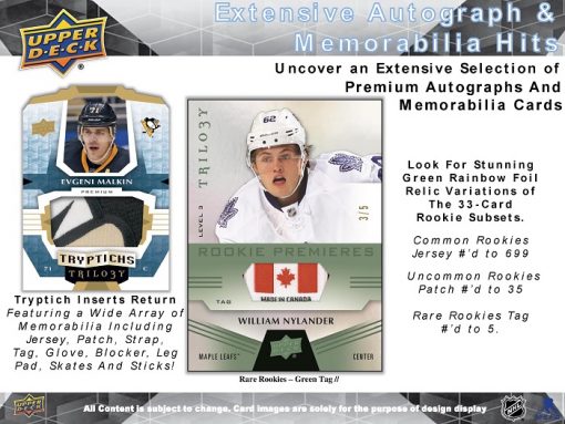 16-17 Upper Deck Trilogy Hockey Product Image Page 4